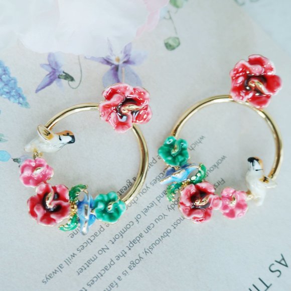 Bill skinner robin bird earrings - Picture 7 of 8